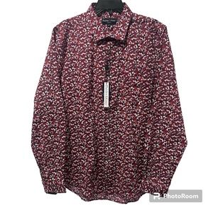 Paisley & Gray Men’s Pink Daisy Slim Fit Long Sleeves Dress Shirt Size XL/18